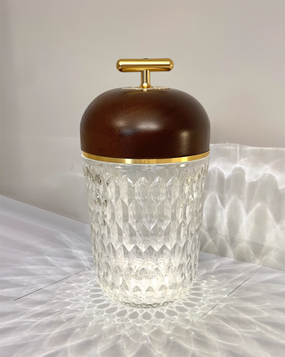 Pine Textured Glass Table Lamp