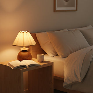 Theo Mid-Century Fabric Table Lamp