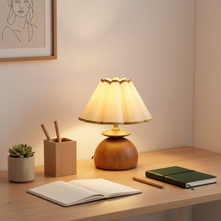 Theo Mid-Century Fabric Table Lamp
