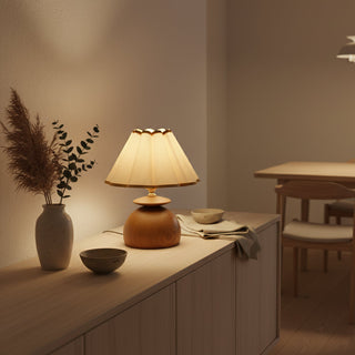 Theo Mid-Century Fabric Table Lamp
