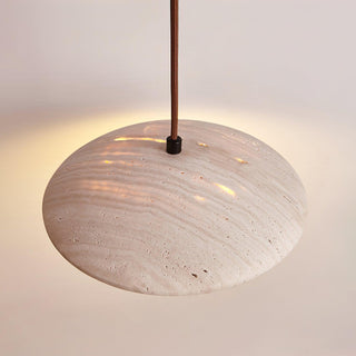 Plate Wabi-Sabi Travertine Pendant Light