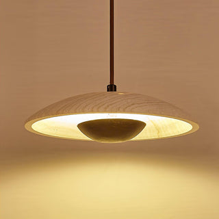 Plate Wabi-Sabi Travertine Pendant Light