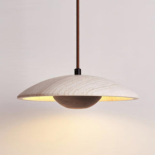Plate Wabi-Sabi Travertine Pendant Light