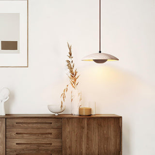 Plate Wabi-Sabi Travertine Pendant Light
