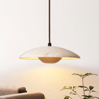 Plate Wabi-Sabi Travertine Pendant Light