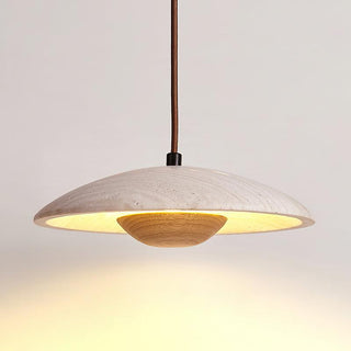 Plate Wabi-Sabi Travertine Pendant Light