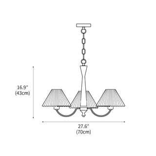 Pleated Retro Fabric Chandelier