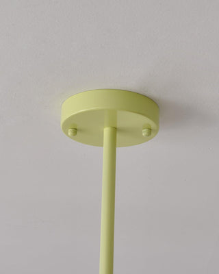 Pleated Fabric Matcha Pastel Metal Chandelier