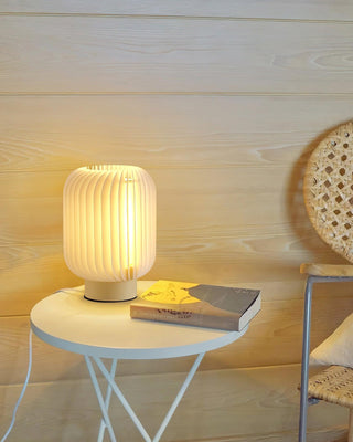 Pleated Oriental Acrylic Table Light