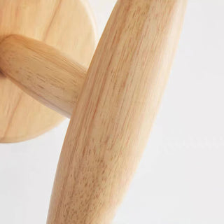 Pleated Retro Wood Fabric Wall Sconce