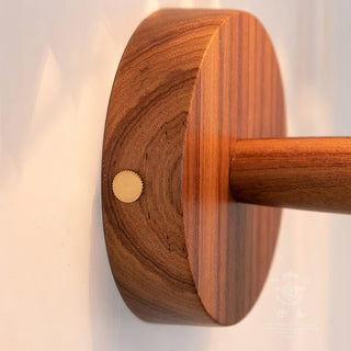 Pleated Retro Wood Fabric Wall Sconce