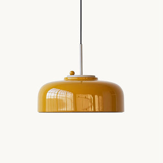 Podgy Mustard Enamel Pendant Light