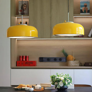 Podgy Mustard Enamel Pendant Light