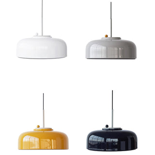 Podgy Mustard Enamel Pendant Light
