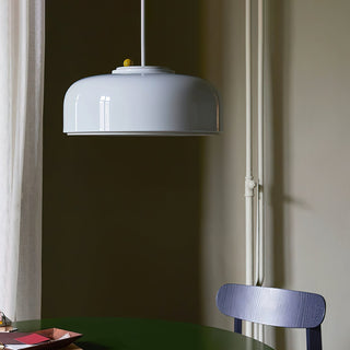 Podgy Mustard Enamel Pendant Light