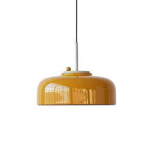 Podgy Mustard Enamel Pendant Light