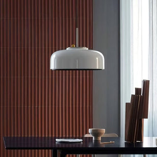 Podgy Mustard Enamel Pendant Light