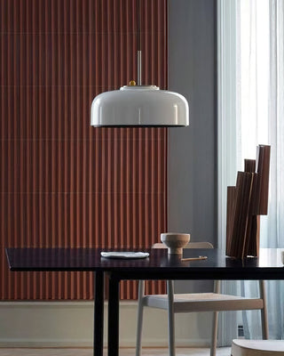 Podgy Mustard Enamel Pendant Light