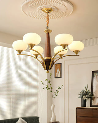 Pointed Retro Glass Chandelier
