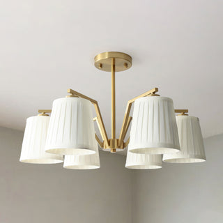 Celeste Ribbed Brass Chandelier