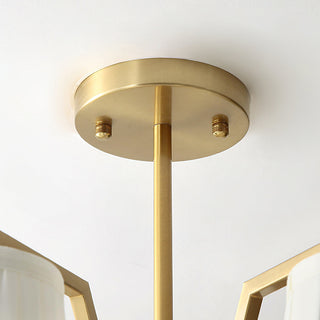 Celeste Ribbed Brass Chandelier