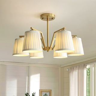 Celeste Ribbed Brass Chandelier