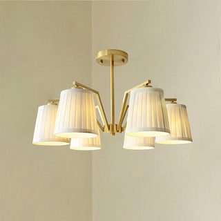 Celeste Ribbed Brass Chandelier