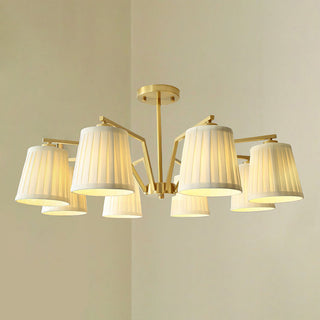 Celeste Ribbed Brass Chandelier