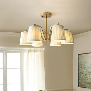 Celeste Ribbed Brass Chandelier