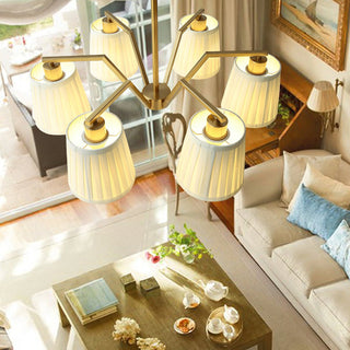 Celeste Ribbed Brass Chandelier