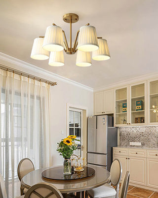 Celeste Ribbed Brass Chandelier