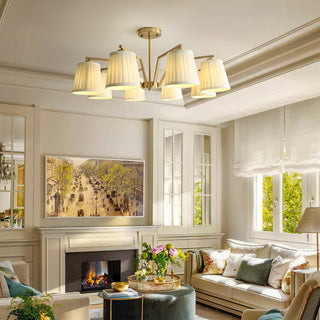 Celeste Ribbed Brass Chandelier
