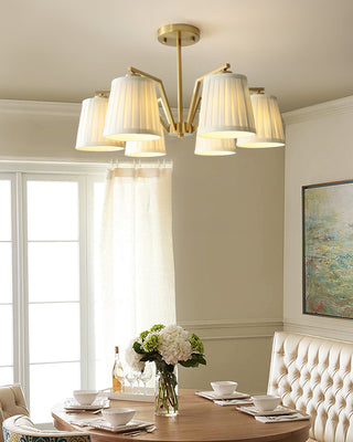 Celeste Ribbed Brass Chandelier