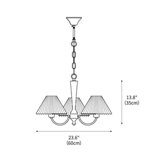 Polina Vintage Fabric Chandelier