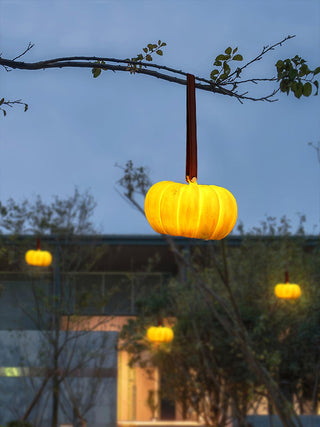 Portable Natural Resin Pumpkin Table Light