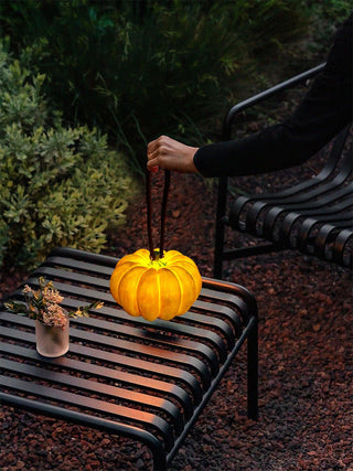 Portable Natural Resin Pumpkin Table Light