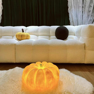 Portable Natural Resin Pumpkin Table Light