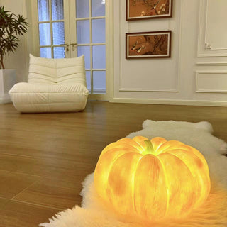 Portable Natural Resin Pumpkin Table Light