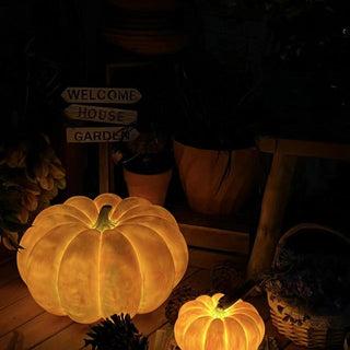 Portable Natural Resin Pumpkin Table Light