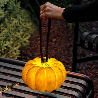 Portable Natural Resin Pumpkin Table Light