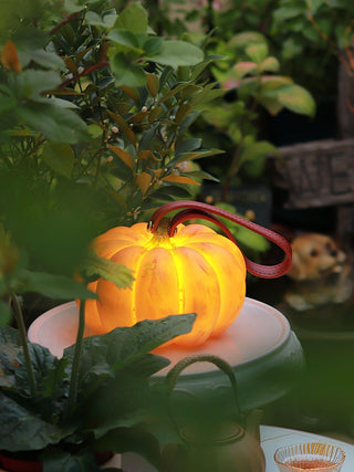 Portable Natural Resin Pumpkin Table Light