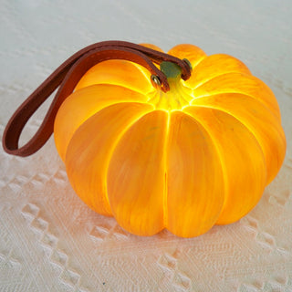 Portable Natural Resin Pumpkin Table Light