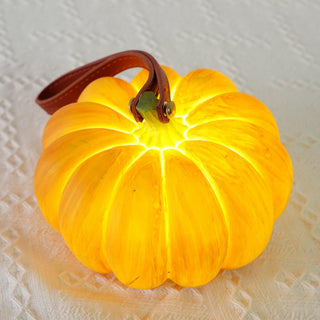 Portable Natural Resin Pumpkin Table Light