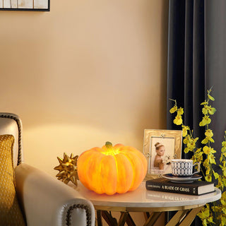 Portable Natural Resin Pumpkin Table Light
