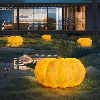 Portable Natural Resin Pumpkin Table Light