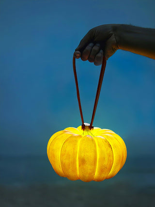 Portable Natural Resin Pumpkin Table Light