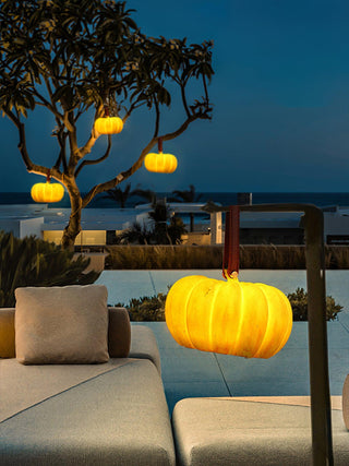 Portable Natural Resin Pumpkin Table Light