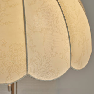 Prague Dark Wood Scalloped Floor Lamp