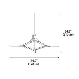 Neo Futuristic Metal Chandelier