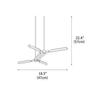 Neo Futuristic Metal Chandelier